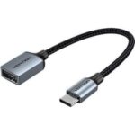 VENTION USB 3.0 Type-C Male to A Female OTG Cable 0.15M Gray Aluminum Alloy Type (CCXHB) (VENCCXHB)