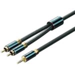 VENTION Cotton Braided 3.5mm Male to 2RCA Male Audio Cable 10M Green Copper Type (BCSGL) (VENBCSGL)