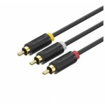 VENTION 3RCA Male to Male AV Cable 2M Black (BCABH) (VENBCABH)
