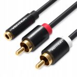 VENTION 3.5mm Female to 2RCA Male Audio Cable Metal Type (VAB-R01-B150) (VENVAB-R01-B150)