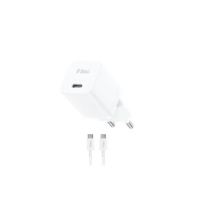ttec SmartCharger GAN 30W PD Travel Fast Charger + USB-C - USB-C 60W Cable White (2SCG30CB) (TTEC2SCG30CB)