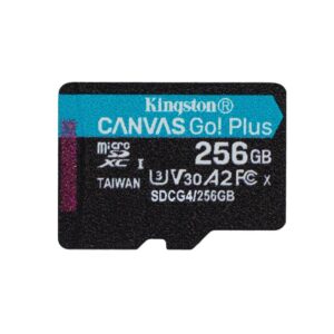 Kingston microSD 256GB CanvasGo+ 200MB/s A2 U3 V30 (SDCG4/256GBSP) (KINSDCG4-256GBSP)
