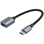 VENTION USB 2.0 C Male to A Female OTG Cable 0.15M Gray Aluminum Alloy Type (CCWHB) (VENCCWHB)
