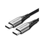 VENTION USB 2.0 C Male to C Male 5A Cable 1M Gray Flexible PVC Type (TRWHF) (VENTRWHF)
