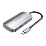 VENTION USB-C to USB-C Gen 1/USB3.0x3/PD Hub 0.15M Gray Aluminum Alloy Type (TNDHB) (VENTNDHB)