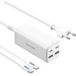 VENTION 4-Port USB (C + C + A + A) GaN Charger (100W/100W/18W/18W) EU-Plug White (FBSWG-EU) (VENFBSWG-EU)