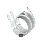 Baseus Wisdom Regular USB to Lightning Cable Λευκό 1.5m 2 Pack (TZCALZJ-02) (BASTZCALZJ02)