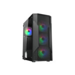 CC-COUGAR Case MX110 Mesh-G RGB Tempered Glass Middle ATX Black (4x120mm RGB fans preinstalled) - Image 2