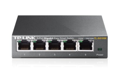 TP-LINK Switch TL-SG105E, 5 port Easy Smart, 10/100/1000 Mbps, Steel Case