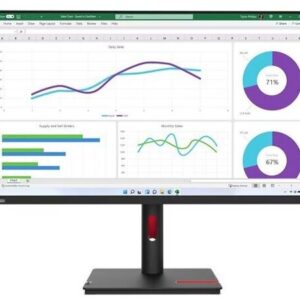 LENOVO Monitor ThinkVision T32h-30 31.5&apos;&apos; QHD IPS, HDMI, Display Port, USB, USB-C, Height Adjustable, 3YearsW