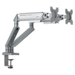 ANDA SEAT Monitor ARM / Stand A6D-2S  Silver White Dual, Weight Capacity (per Screen): 2-9kg - Image 2