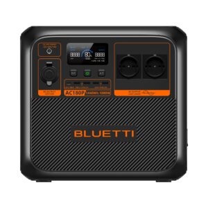 BLUETTI Premium AC180P Solar Portable Power Station Expandable, 1800W AC Outlet 1440Wh