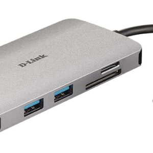 D-LINK DUB-M810 8-IN-1 USB-C HUB HDMI,RJ45,CARD,PD